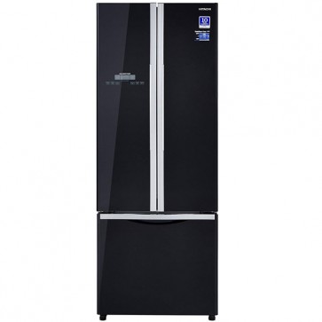 Hitachi R-WB490PND9 -GBK-FBF Inverter Refrigerator 451 L French Bottom Freezer Glass Black (3 Door)