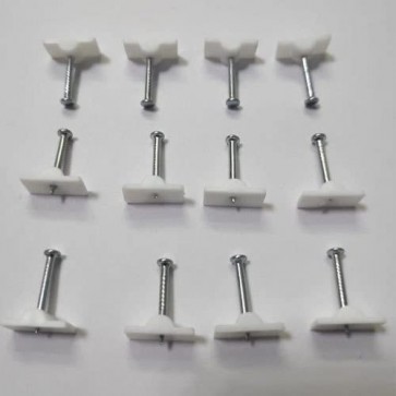 Arcos Flat Batten fixing Clips with Steel Nails (Pack of 100) White