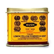 Bush Lemon Yellow Powder IH 6597 Food Colour 100g