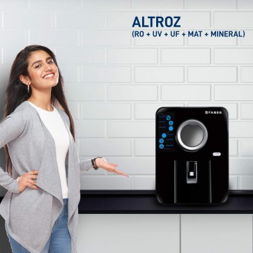 Faber Altroz (RO+UV+UF+MAT+Mineral) 9 Stage 10 liters Mineral Water Purifier (Black)