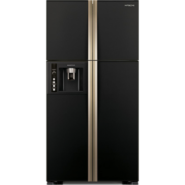 Hitachi R-W720FPND1X-GBK Inverter Refrigerator 637 L Glass Black - Water Dispenser with Filter (Side by Side 4 Door)
