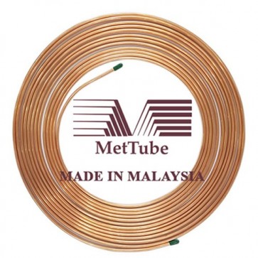 MetTube Malaysia Soft Copper Tube Installation Kit 1/4 & 1/2 inch with Insulation & Wire (5 meters)