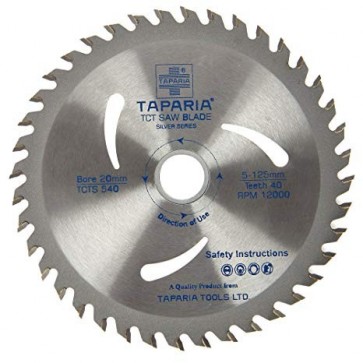Taparia TCTS 540 125mm Silver Series TCT Wood Cutting Blade (Pack of 10)