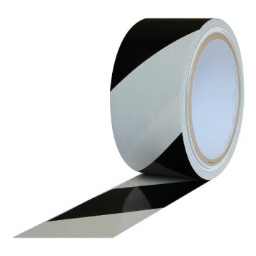 Super Black & White Zebra Floor Marking Tape (72mm x 25 meter)
