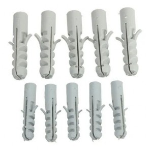 Arcos Plastic Wall Plug Gitti for fixing Screws 40mm (Pack of 50) White