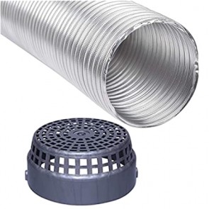 Chimney Duct Pipe Chimney Exhaust Pipe with Cowl Cover (10 feet)