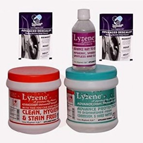 Lyzene Dishwasher Detergent, Salt, Rinse Aid & Descaler Powder