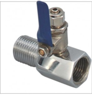 RO Brass Feed Water Adaptor 1/2 to 1/4 inch Ball Valve Tee Connector