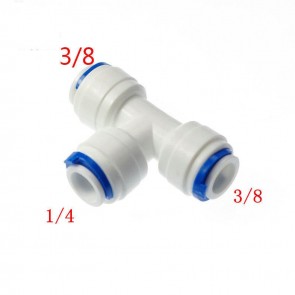 RO Tee Connector 1/4 x 3/8 x 3/8 inch (Pack of 6)