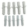 Arcos Plastic Wall Plug Gitti for fixing Screws 35mm (Pack of 50) White